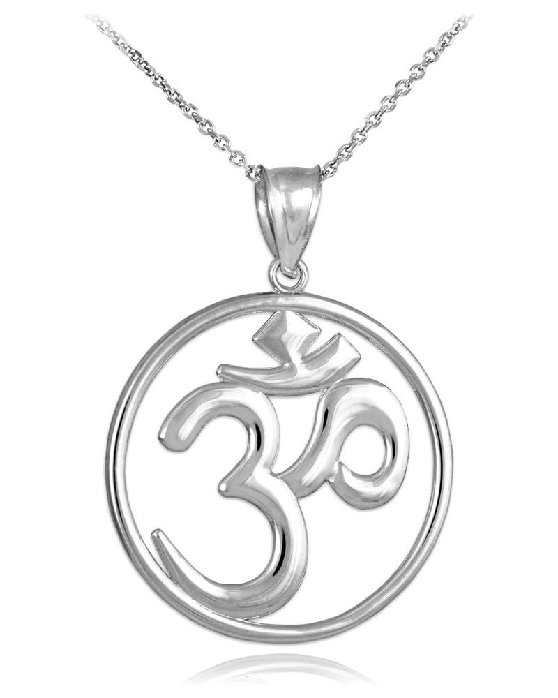 Sterling Silver Openwork Hindu Meditation Yoga Charm (Aum) Om Pendant Necklace 22.0 Inches $20.29 Necklaces