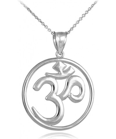 Sterling Silver Openwork Hindu Meditation Yoga Charm (Aum) Om Pendant Necklace 22.0 Inches $20.29 Necklaces