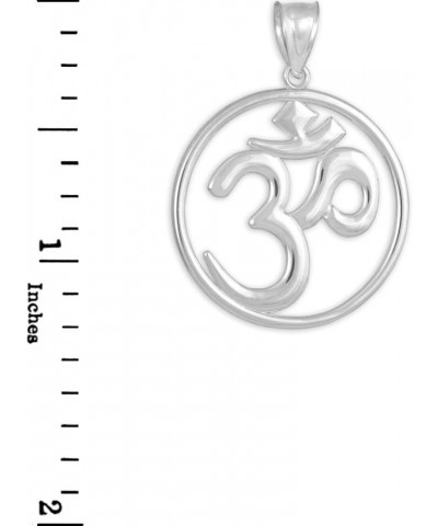 Sterling Silver Openwork Hindu Meditation Yoga Charm (Aum) Om Pendant Necklace 22.0 Inches $20.29 Necklaces