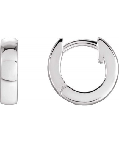 Hinged Hoop Huggie Earrings Small (9.5mm x 2.4mm) 925 Sterling Silver $201.60 Earrings