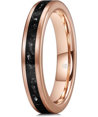 4mm/8mm Black/Gold/Rose Gold Tungsten Ring Wedding Band Engagement Ring Custom Ring for Men Women Couple Comfort Fit Matte Fi...