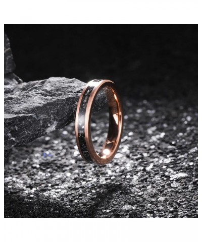 4mm/8mm Black/Gold/Rose Gold Tungsten Ring Wedding Band Engagement Ring Custom Ring for Men Women Couple Comfort Fit Matte Fi...