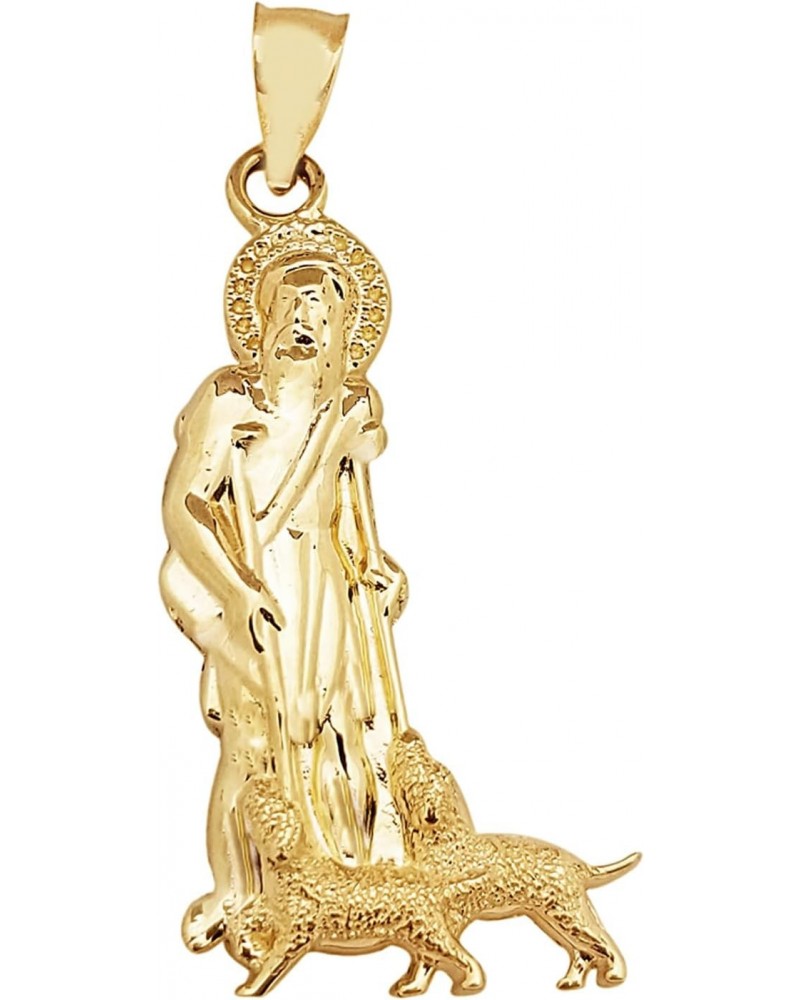 10K Yellow Gold Saint Lazarus Pendant Charm Patron Pendant St. Lazarus 1.4 inch $43.00 Pendants