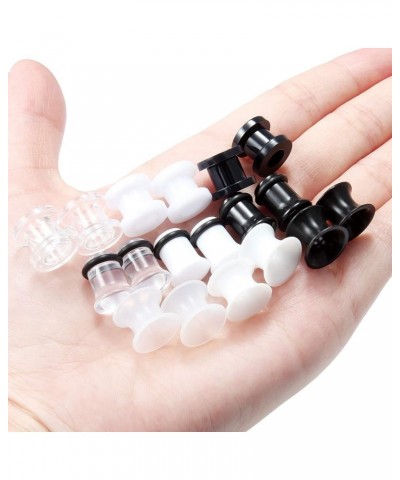 Screw Fit Ear Gauges Kit Acrylic Tunnel Expander Stretcher Earrings Ultra Thin Silicone Ear Skin Flexible Flesh Earlobe Plugs...