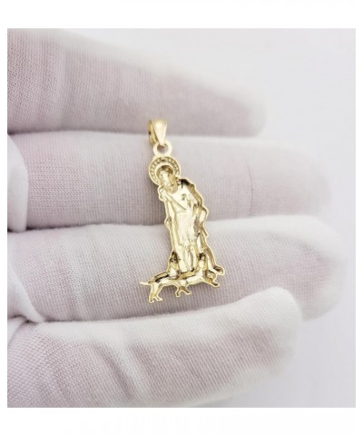 10K Yellow Gold Saint Lazarus Pendant Charm Patron Pendant St. Lazarus 1.4 inch $43.00 Pendants