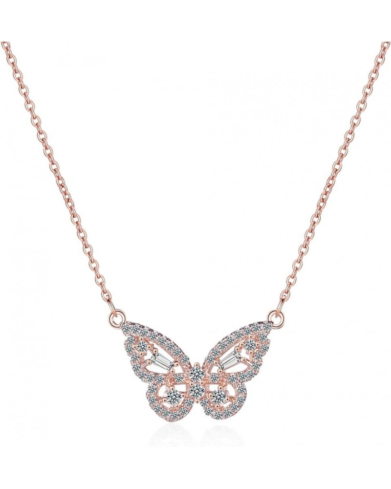 Women's Choker Necklace Fish Bone The Big Dipper Butterfly Necklace 14K Gold Plated Necklace rose gold $8.09 Necklaces