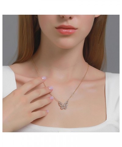 Women's Choker Necklace Fish Bone The Big Dipper Butterfly Necklace 14K Gold Plated Necklace rose gold $8.09 Necklaces