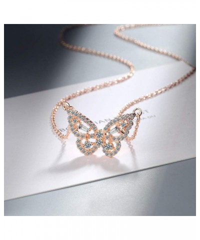 Women's Choker Necklace Fish Bone The Big Dipper Butterfly Necklace 14K Gold Plated Necklace rose gold $8.09 Necklaces