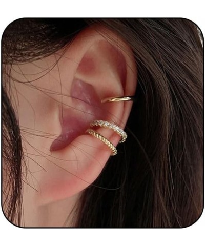 Ear Cuff Earrings Set for Women Girls,Trendy Crystal Non Piercing Clip on Earrings Cartilage Cuff Earrings Fake Earrings Jewe...
