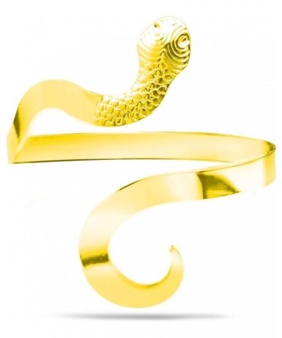 RechicGu Egypt Cleopatra Swirl Snake Upper Arm Cuff Armlet Armband Bangle Bracelet Swirl Gold style A $7.69 Bracelets