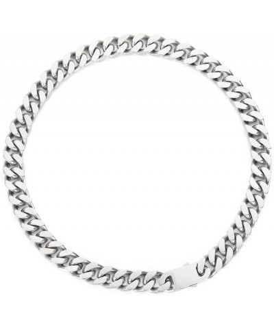 9mm Miami Cuban Link Chain for Men Women 316L Stainless Steel Boys Hiphop Silver Color Choker Necklace 16/18/20/22/24/26 Inch...