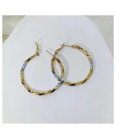 Two Tone Silver Gold Basketball Huggie Hoop Earrings for Women Girls Teens 30mm 40mm 50mm Dangle Drop 14K Gold Filled Hypoall...