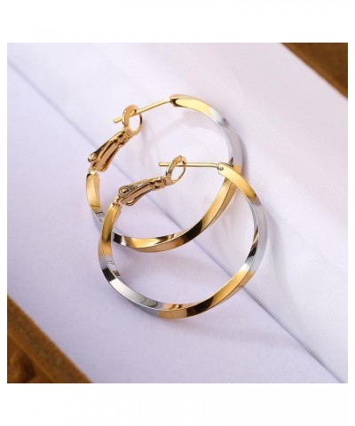 Two Tone Silver Gold Basketball Huggie Hoop Earrings for Women Girls Teens 30mm 40mm 50mm Dangle Drop 14K Gold Filled Hypoall...