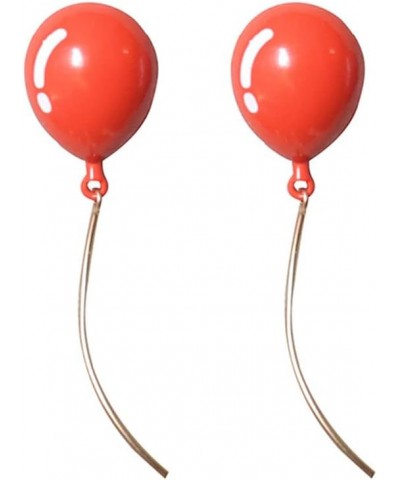 Cute Balloon Stud Earrings Funny Creative Balloon Long Tassel Earrings for Women Girls Jewelry Orange $7.00 Earrings