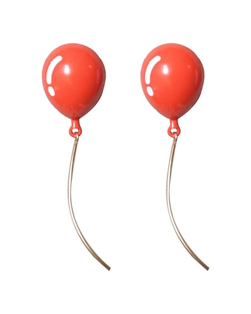 Cute Balloon Stud Earrings Funny Creative Balloon Long Tassel Earrings for Women Girls Jewelry Orange $7.00 Earrings