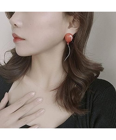 Cute Balloon Stud Earrings Funny Creative Balloon Long Tassel Earrings for Women Girls Jewelry Orange $7.00 Earrings