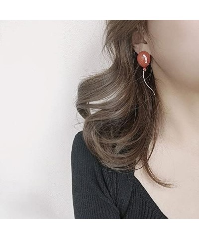 Cute Balloon Stud Earrings Funny Creative Balloon Long Tassel Earrings for Women Girls Jewelry Orange $7.00 Earrings