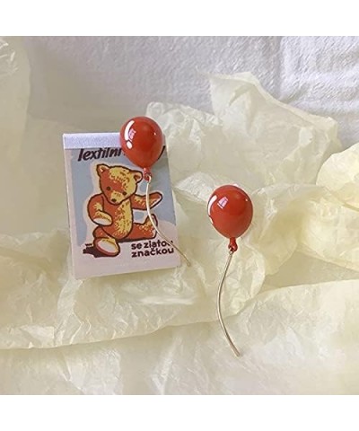 Cute Balloon Stud Earrings Funny Creative Balloon Long Tassel Earrings for Women Girls Jewelry Orange $7.00 Earrings