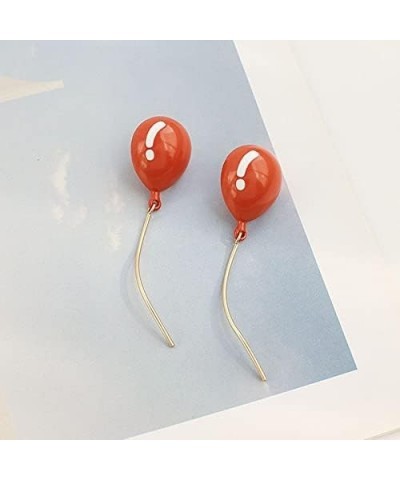 Cute Balloon Stud Earrings Funny Creative Balloon Long Tassel Earrings for Women Girls Jewelry Orange $7.00 Earrings