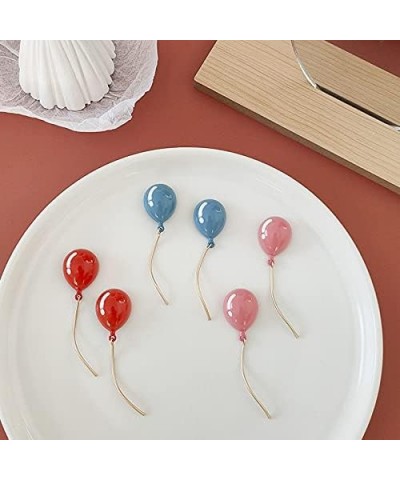 Cute Balloon Stud Earrings Funny Creative Balloon Long Tassel Earrings for Women Girls Jewelry Orange $7.00 Earrings