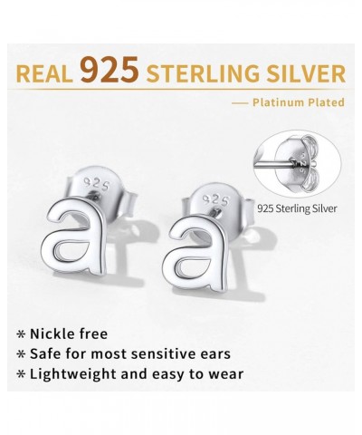 925 Sterling Silver Lowercase Letter A-Z Initial Stud Earrings for Women Girls Hypoallergenic (with Gift Box) o $9.17 Earrings