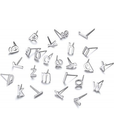 925 Sterling Silver Lowercase Letter A-Z Initial Stud Earrings for Women Girls Hypoallergenic (with Gift Box) o $9.17 Earrings