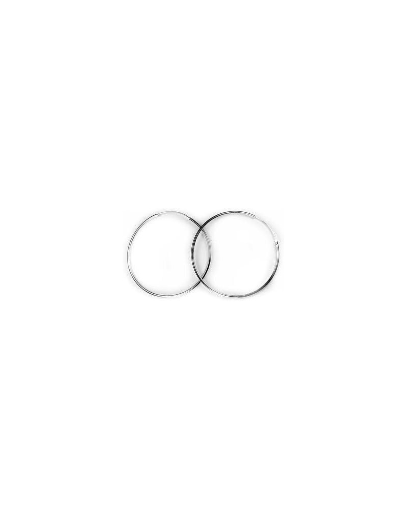 Super Large Sterling Silver 4" Endless Hoop Earrings - 100mm Hoops $18.24 Earrings