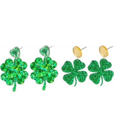 St Patricks Day Earrings Clover Shamrock Earrings Drop Dangle Lucky Stud for Women Irish Shamrock Clover Earrings style 12 $9...