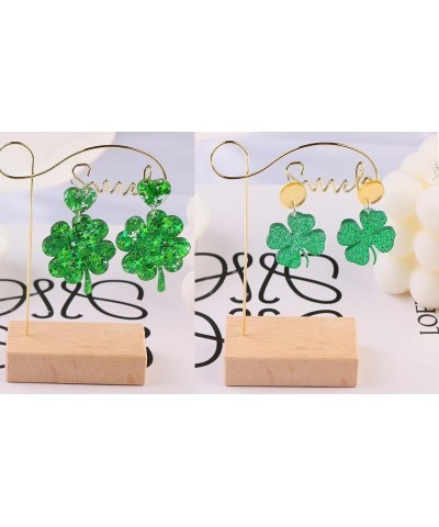 St Patricks Day Earrings Clover Shamrock Earrings Drop Dangle Lucky Stud for Women Irish Shamrock Clover Earrings style 12 $9...