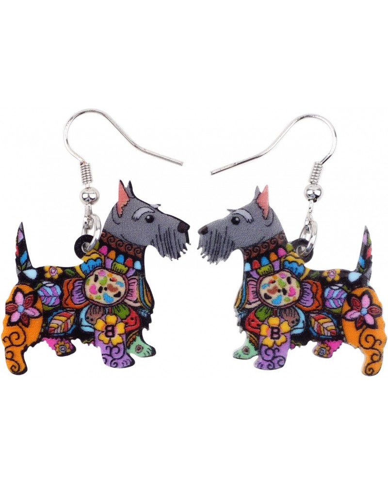 Dog Collection Aberdeen Scottish Terrier Dog Statement Long Drop Dangle Women Earrings $8.52 Earrings