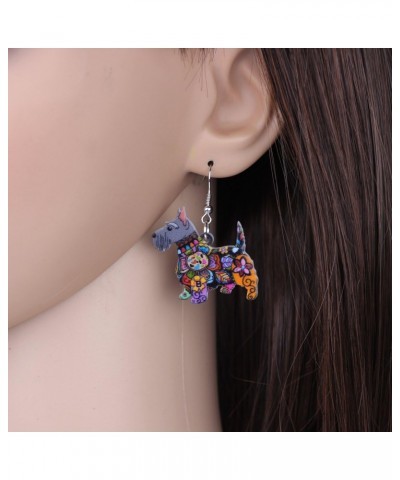 Dog Collection Aberdeen Scottish Terrier Dog Statement Long Drop Dangle Women Earrings $8.52 Earrings