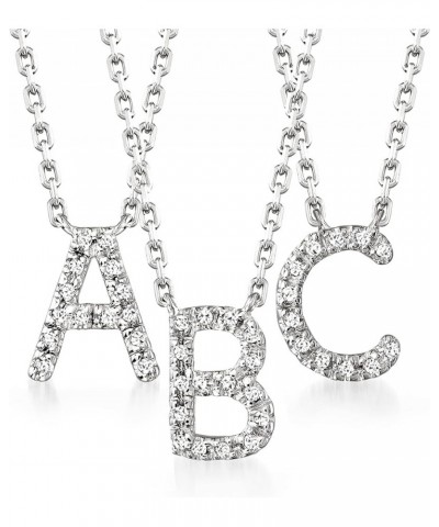 by Ross-Simons Diamond-Accented Initial Necklace in Sterling Silver 16-inch (C) $37.60 Necklaces