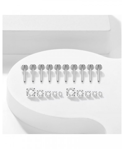 18G 16G Nose Rings Studs Stainless Steel Internally Threaded Labret Medusa Lip Rings Tragus Earrings Studs Piercing Jewelry 1...