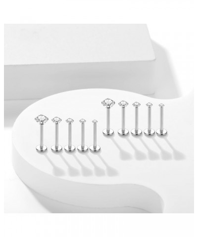 18G 16G Nose Rings Studs Stainless Steel Internally Threaded Labret Medusa Lip Rings Tragus Earrings Studs Piercing Jewelry 1...