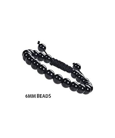BLACK AGATE STONE EVIL EYE BRACELET OF PROTECTION BRACELET HELPS RELEASING NEGATIVITY Black 6 mm $5.46 Bracelets