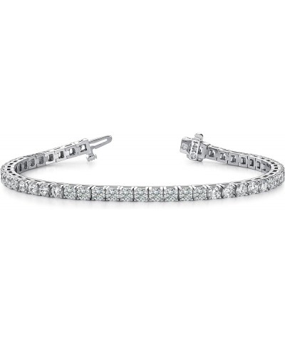 5 to 20 Carat LAB GROWN Classic Diamond Tennis Bracelet 4 Prong Ultra Premium Collection E-F SI1-SI2 White Gold 15.0 carats $...
