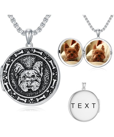 925 Sterling Silver Pet Dog Locket That Holds Pictures Photo Pendant Necklace Patron Amulet Personalized Locket Necklace Gift...