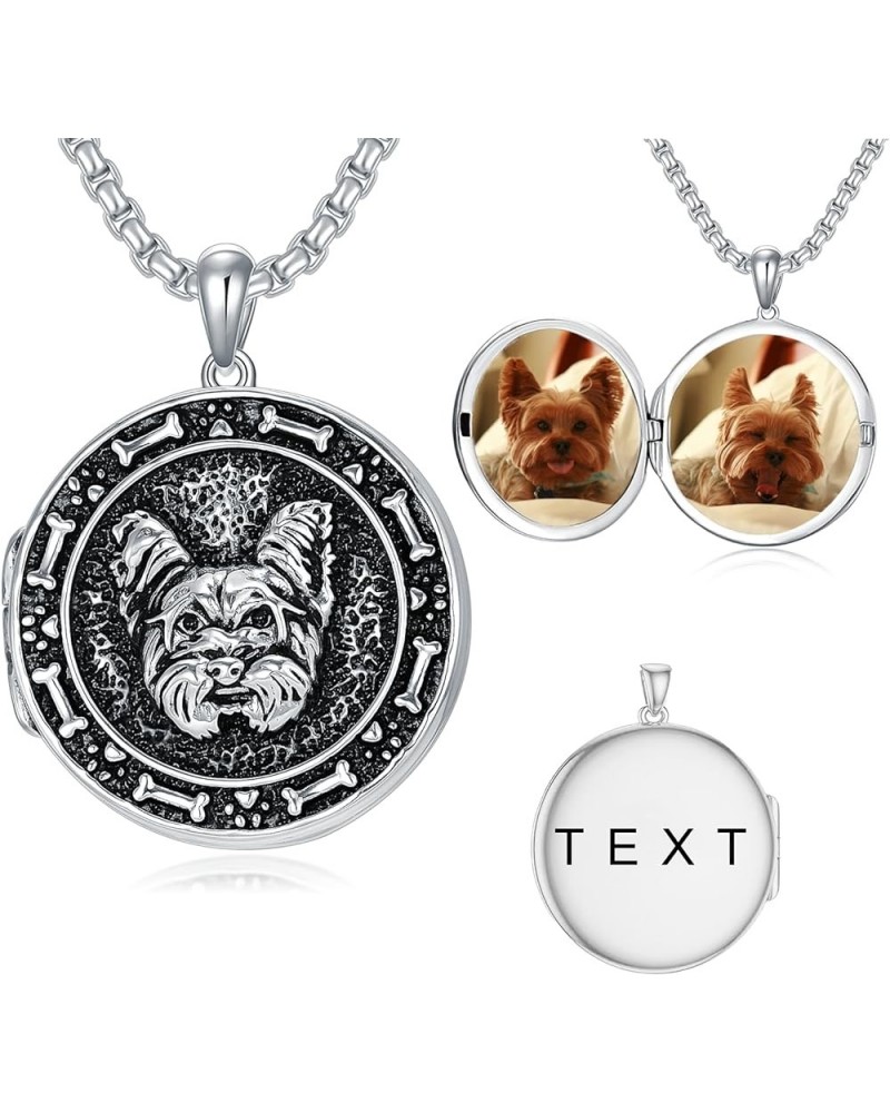 925 Sterling Silver Pet Dog Locket That Holds Pictures Photo Pendant Necklace Patron Amulet Personalized Locket Necklace Gift...