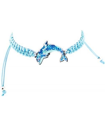 Blue Dolphin on Adjustable Macrame Bracelet $7.25 Bracelets