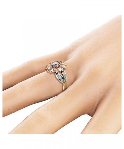 Valentine's Day Rings Gift, 2-in-1 Womens Vintage Silver Engagement Wedding Band Ring Set(5 -Gold,5) Rose Gold 9 $5.75 Others