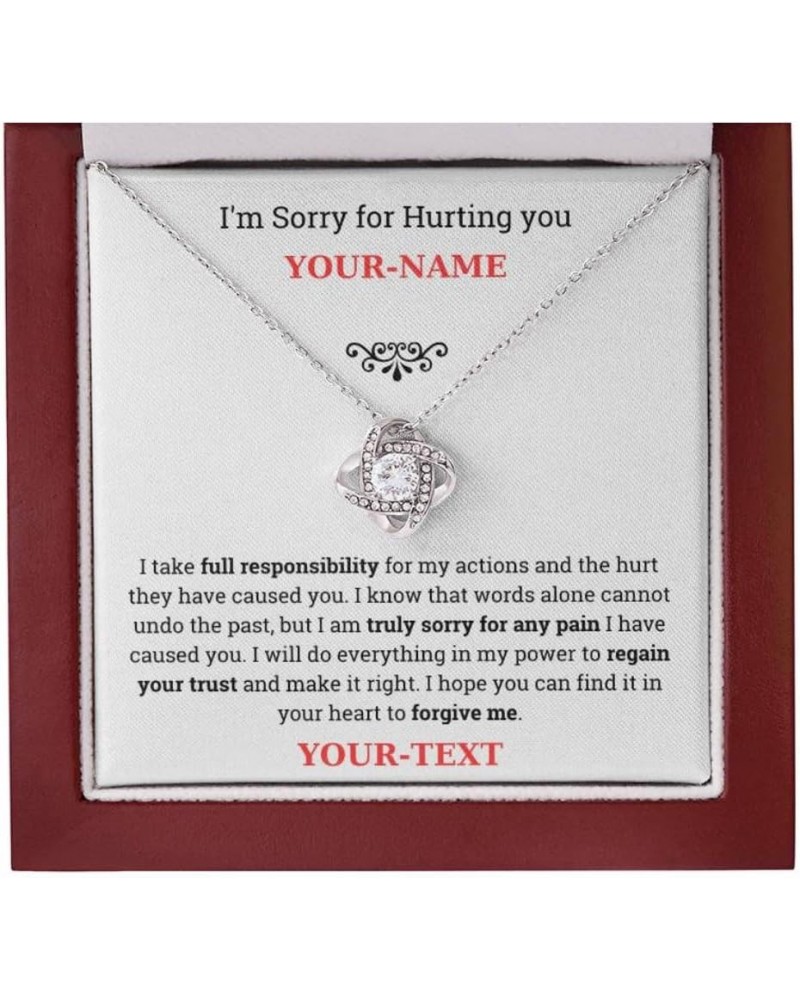 Im Sorry Gifts For Her, Apology Gifts For Her, To My Soulmate Necklace For Women, Funny Gifts For Girlfriend, Personalized Ch...