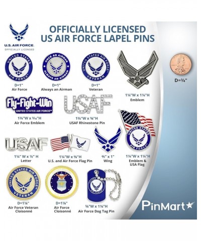 PinMart's Officially Licensed US Air Force Lapel Pins – USAF Flag, USAF Emblem, & Air Force Insignia Military Pins – Veterans...