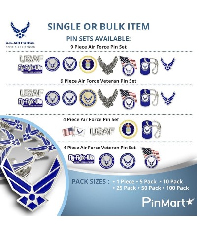 PinMart's Officially Licensed US Air Force Lapel Pins – USAF Flag, USAF Emblem, & Air Force Insignia Military Pins – Veterans...