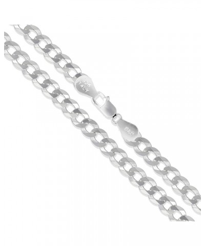Men's Women's Sterling Silver Flat Curb Chain 1.2mm-4.4mm Solid 925 Italy Link Necklace 3.7mm Length 18 Inches $10.63 Necklaces