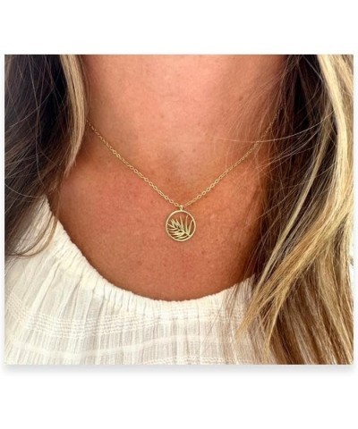 Hosanna, Gold Palm Leaf Pendant Necklace, Christian Jewelry Gift for Women $11.00 Necklaces