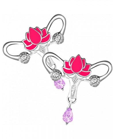 4 Pcs Brooch Crystal Decorative Pin Clothing Ornament Pin Aesthetic Clothing Lapel Pin Lotus Flower 3x2.9cmx4pcs Silverx4pcs ...