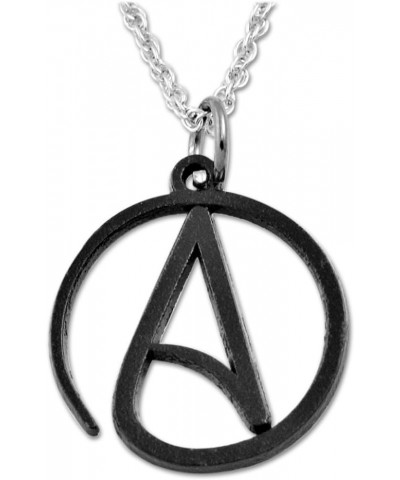 Circle A for Atheist Necklace - [1" Diameter] Black $9.68 Necklaces