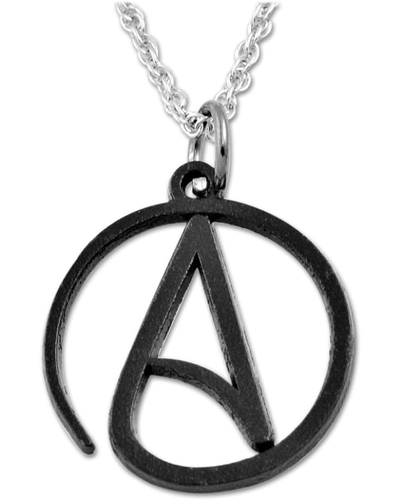 Circle A for Atheist Necklace - [1" Diameter] Black $9.68 Necklaces