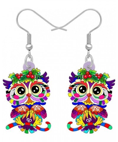 Acrylic Drop Owl Earrings Bird Dangle Funny Design Lovely Gift For Girl Women Kids By The Voilet $7.79 Earrings