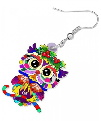 Acrylic Drop Owl Earrings Bird Dangle Funny Design Lovely Gift For Girl Women Kids By The Voilet $7.79 Earrings
